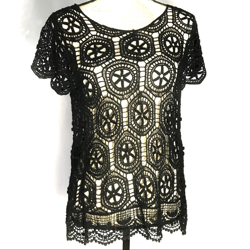 Black Crocheted Top from Zurich, Switzerland